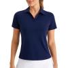 imageStelle Womens Polo Golf Shirts V Neck Short Sleeve Collared Tennis Shirts Casual Tank TopsNavy
