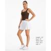imageStelle Womens Ribbed Tank Tops Seamless Padded Workout Crop Top Sleeveless Square Neck Cami Basic ShirtsCocoa
