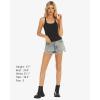 imageStelle Womens Sleeveless Tank Tops Scoop Neck Ribbed Racerback Camisole Tops for Workout CasualBlack
