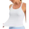 imageStelle Womens Sleeveless Tank Tops Scoop Neck Ribbed Racerback Camisole Tops for Workout CasualWhite