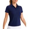 imageStelle Womens Polo Golf Shirts V Neck Short Sleeve Collared Tennis Shirts Casual Tank TopsNavy