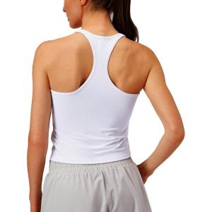 imageStelle Womens Sleeveless Tank Tops Scoop Neck Ribbed Racerback Camisole Tops for Workout CasualWhite