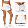 imageStelle Women Tennis Skirt Golf Skorts Athletic High Waisted with Pockets Inner Shorts Sport Workout Pleated PickleballAwhite