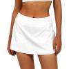 imageStelle Women Tennis Skirt Golf Skorts Athletic High Waisted with Pockets Inner Shorts Sport Workout Pleated PickleballAwhite