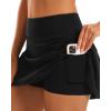 imageStelle Women Tennis Skirt Golf Skorts Athletic High Waisted with Pockets Inner Shorts Sport Workout Pleated PickleballBlack