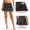imageStelle Women Tennis Skirt Golf Skorts Athletic High Waisted with Pockets Inner Shorts Sport Workout Pleated PickleballBlackgrey Camo
