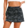 imageStelle Women Tennis Skirt Golf Skorts Athletic High Waisted with Pockets Inner Shorts Sport Workout Pleated PickleballBlackgrey Camo