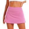 imageStelle Women Tennis Skirt Golf Skorts Athletic High Waisted with Pockets Inner Shorts Sport Workout Pleated PickleballCotton Candy