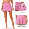 imageStelle Women Tennis Skirt Golf Skorts Athletic High Waisted with Pockets Inner Shorts Sport Workout Pleated PickleballCotton Candy