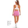 imageStelle Women Tennis Skirt Golf Skorts Athletic High Waisted with Pockets Inner Shorts Sport Workout Pleated PickleballCotton Candy