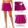 imageStelle Women Tennis Skirt Golf Skorts Athletic High Waisted with Pockets Inner Shorts Sport Workout Pleated PickleballFuchsia