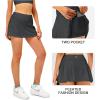 imageStelle Women Tennis Skirt Golf Skorts Athletic High Waisted with Pockets Inner Shorts Sport Workout Pleated PickleballGrey
