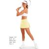 imageStelle Women Tennis Skirt Golf Skorts Athletic High Waisted with Pockets Inner Shorts Sport Workout Pleated PickleballLemon Butter