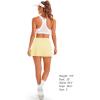 imageStelle Women Tennis Skirt Golf Skorts Athletic High Waisted with Pockets Inner Shorts Sport Workout Pleated PickleballLemon Butter