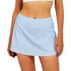 imageStelle Women Tennis Skirt Golf Skorts Athletic High Waisted with Pockets Inner Shorts Sport Workout Pleated PickleballLight Blue