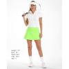 imageStelle Women Tennis Skirt Golf Skorts Athletic High Waisted with Pockets Inner Shorts Sport Workout Pleated PickleballLime Green
