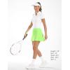 imageStelle Women Tennis Skirt Golf Skorts Athletic High Waisted with Pockets Inner Shorts Sport Workout Pleated PickleballLime Green