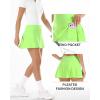 imageStelle Women Tennis Skirt Golf Skorts Athletic High Waisted with Pockets Inner Shorts Sport Workout Pleated PickleballLime Green