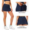 imageStelle Women Tennis Skirt Golf Skorts Athletic High Waisted with Pockets Inner Shorts Sport Workout Pleated PickleballNavy
