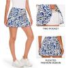 imageStelle Women Tennis Skirt Golf Skorts Athletic High Waisted with Pockets Inner Shorts Sport Workout Pleated PickleballOcean Breeze