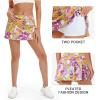 imageStelle Women Tennis Skirt Golf Skorts Athletic High Waisted with Pockets Inner Shorts Sport Workout Pleated PickleballPastel Pickle