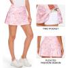 imageStelle Women Tennis Skirt Golf Skorts Athletic High Waisted with Pockets Inner Shorts Sport Workout Pleated PickleballPastel Terrazzo