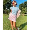 imageStelle Women Tennis Skirt Golf Skorts Athletic High Waisted with Pockets Inner Shorts Sport Workout Pleated PickleballPastel Terrazzo