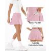 imageStelle Women Tennis Skirt Golf Skorts Athletic High Waisted with Pockets Inner Shorts Sport Workout Pleated PickleballPink