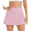 imageStelle Women Tennis Skirt Golf Skorts Athletic High Waisted with Pockets Inner Shorts Sport Workout Pleated PickleballPink