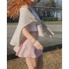 imageStelle Women Tennis Skirt Golf Skorts Athletic High Waisted with Pockets Inner Shorts Sport Workout Pleated PickleballPink