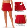 imageStelle Women Tennis Skirt Golf Skorts Athletic High Waisted with Pockets Inner Shorts Sport Workout Pleated PickleballRed