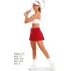 imageStelle Women Tennis Skirt Golf Skorts Athletic High Waisted with Pockets Inner Shorts Sport Workout Pleated PickleballRed