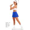 imageStelle Women Tennis Skirt Golf Skorts Athletic High Waisted with Pockets Inner Shorts Sport Workout Pleated PickleballSapphire