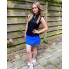 imageStelle Women Tennis Skirt Golf Skorts Athletic High Waisted with Pockets Inner Shorts Sport Workout Pleated PickleballSapphire
