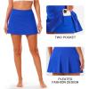 imageStelle Women Tennis Skirt Golf Skorts Athletic High Waisted with Pockets Inner Shorts Sport Workout Pleated PickleballSapphire