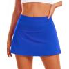 imageStelle Women Tennis Skirt Golf Skorts Athletic High Waisted with Pockets Inner Shorts Sport Workout Pleated PickleballSapphire
