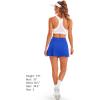 imageStelle Women Tennis Skirt Golf Skorts Athletic High Waisted with Pockets Inner Shorts Sport Workout Pleated PickleballSapphire