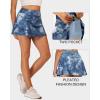 imageStelle Women Tennis Skirt Golf Skorts Athletic High Waisted with Pockets Inner Shorts Sport Workout Pleated PickleballTie Dye Blue