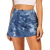 imageStelle Women Tennis Skirt Golf Skorts Athletic High Waisted with Pockets Inner Shorts Sport Workout Pleated PickleballTie Dye Blue