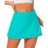 imageStelle Women Tennis Skirt Golf Skorts Athletic High Waisted with Pockets Inner Shorts Sport Workout Pleated PickleballTurquoise
