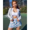 imageStelle Women Tennis Skirt Golf Skorts Athletic High Waisted with Pockets Inner Shorts Sport Workout Pleated PickleballVibrant Pickle