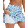 imageStelle Women Tennis Skirt Golf Skorts Athletic High Waisted with Pockets Inner Shorts Sport Workout Pleated PickleballVibrant Pickle