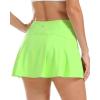 imageStelle Women Tennis Skirt Golf Skorts Athletic High Waisted with Pockets Inner Shorts Sport Workout Pleated PickleballLime Green