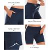 imageStelle Women 2 in 1 Running Shorts High Waisted Athletic Shorts Gym Workout Shorts with Liner Zipper PocketsNavy