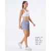 imageStelle Women 2 in 1 Running Shorts High Waisted Athletic Shorts Gym Workout Shorts with Liner Zipper PocketsPurple Haze