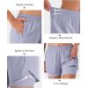 imageStelle Women 2 in 1 Running Shorts High Waisted Athletic Shorts Gym Workout Shorts with Liner Zipper PocketsPurple Haze