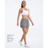 imageStelle Women 2 in 1 Running Shorts High Waisted Athletic Shorts Gym Workout Shorts with Liner Zipper PocketsSmoke Grey