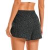 imageStelle Women 3quot4quot7quot Running Shorts High Waisted Athletic Shorts Quick Dry Workout Shorts with Mesh Liner Deep PocketsLeopard