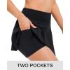 imageStelle Women Tennis Skirt Inner Shorts Pleated Golf Athletic Skorts Pockets High Waisted Workout Running Pickleball SportsBlack
