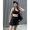 imageStelle Women Tennis Skirt Inner Shorts Pleated Golf Athletic Skorts Pockets High Waisted Workout Running Pickleball SportsBlack